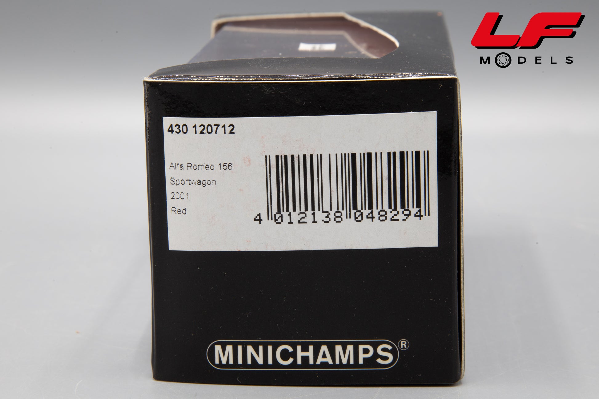 modellino alfa romeo 156 sportwagon minichamps 1:43 etichetta