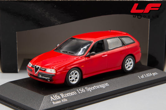 modellino alfa romeo 156 sportwagon minichamps 1:43 frontale