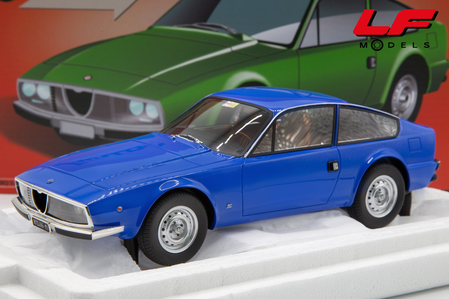 modellino alfa romeo giulia coupé 1600 gt junior zagato laudoracing 1:18 frontale