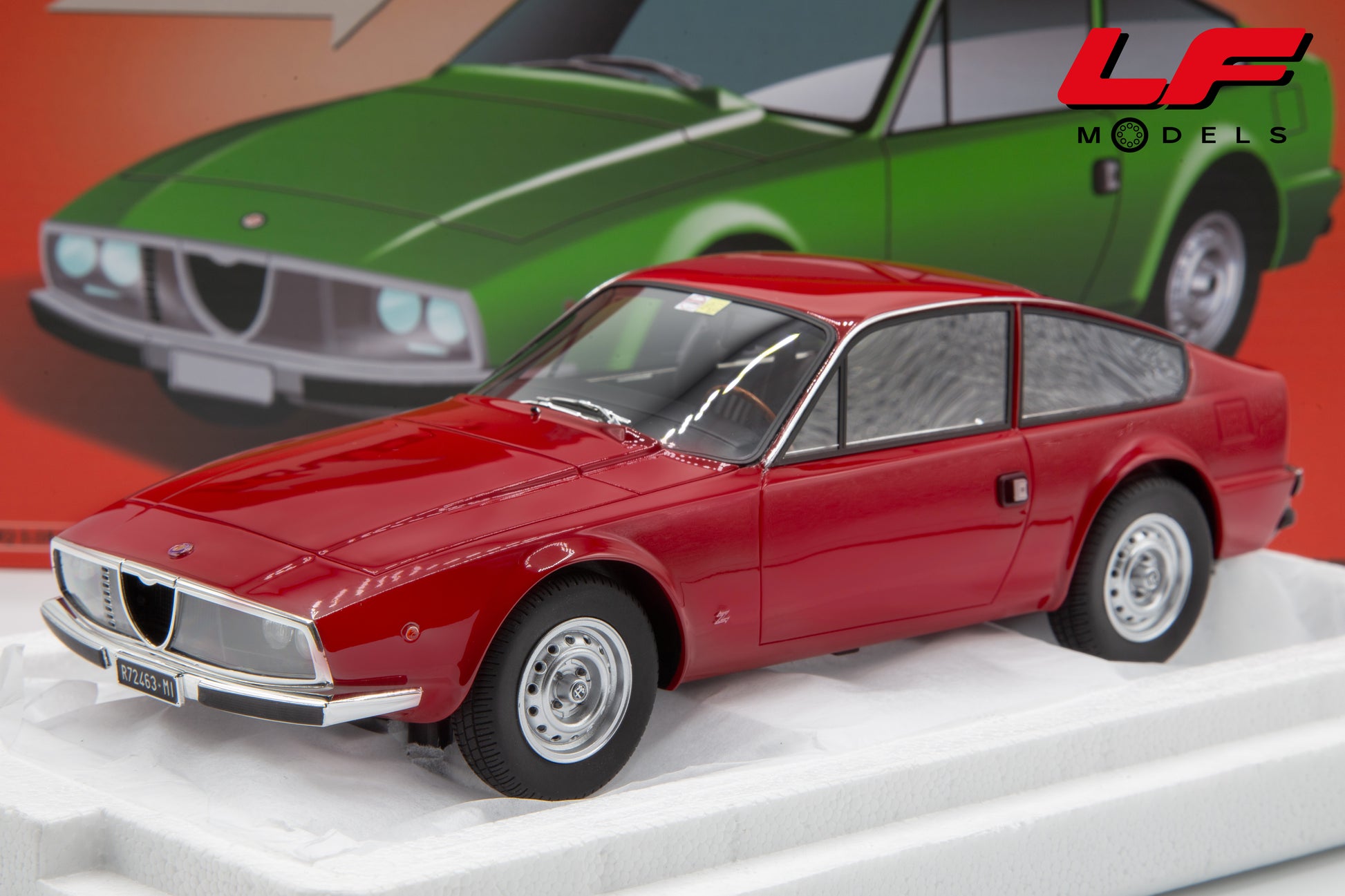 modellino alfa romeo giulia coupé 1600 gt junior zagato laudoracing 1:18 frontale