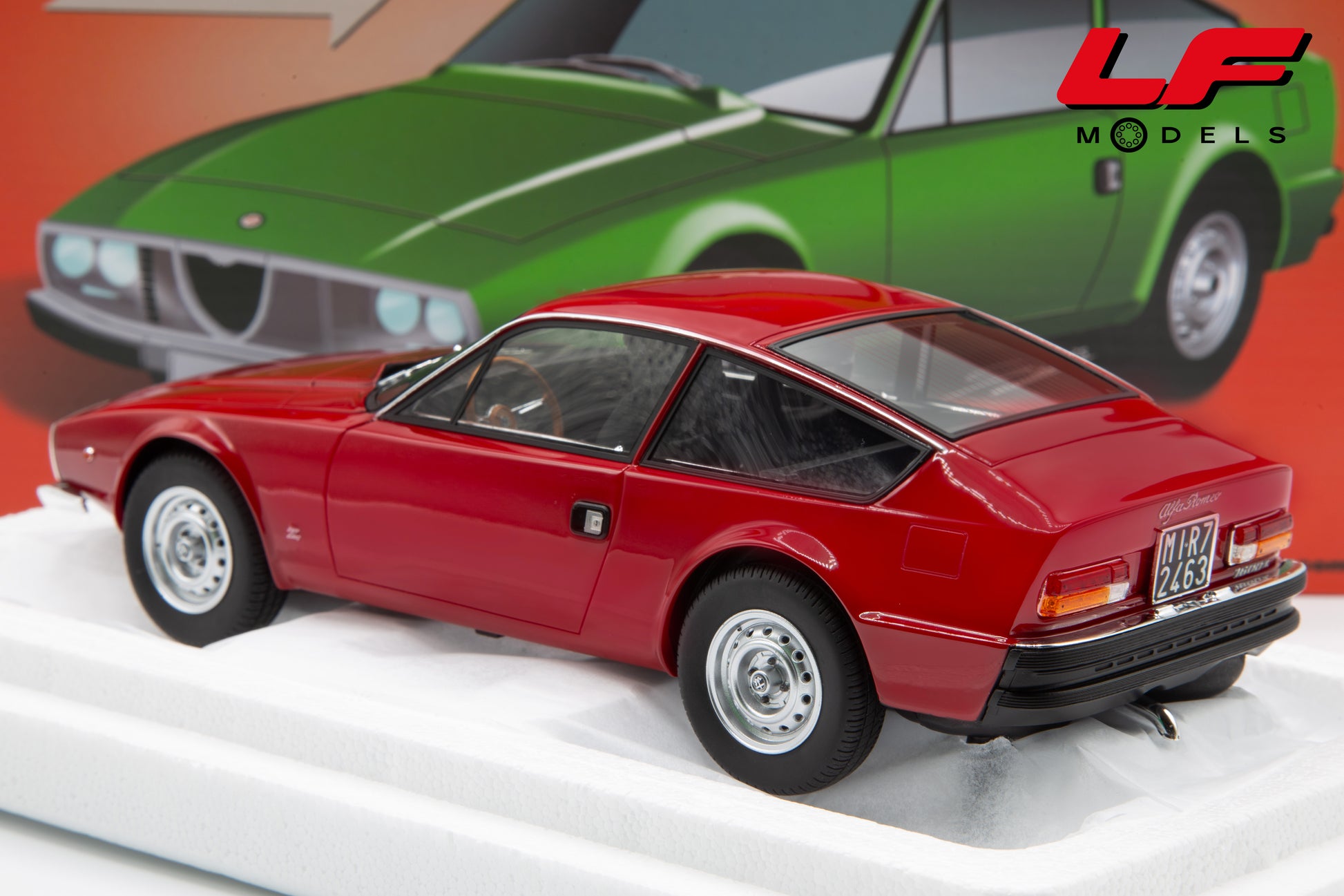 modellino alfa romeo giulia coupé 1600 gt junior zagato laudoracing 1:18 posteriore