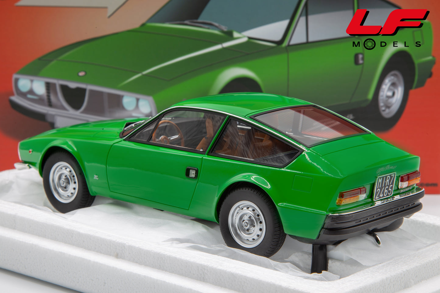 modellino alfa romeo giulia coupé 1600 gt junior zagato laudoracing 1:18 posteriore