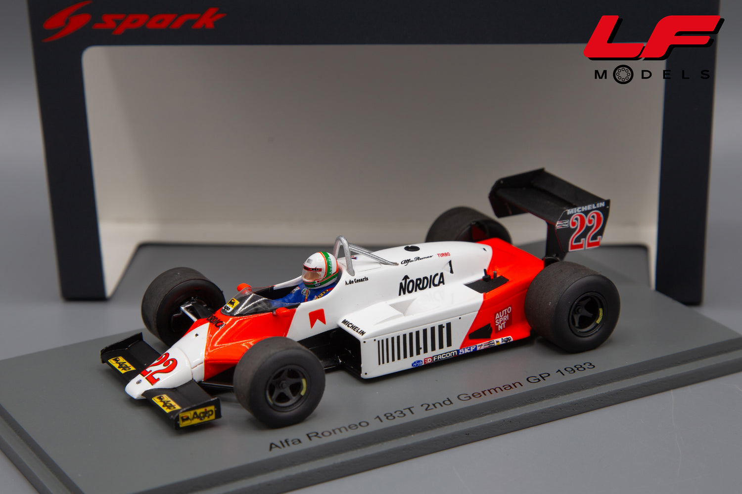 modellino alfa romeo 183t spark 1:43 frontale