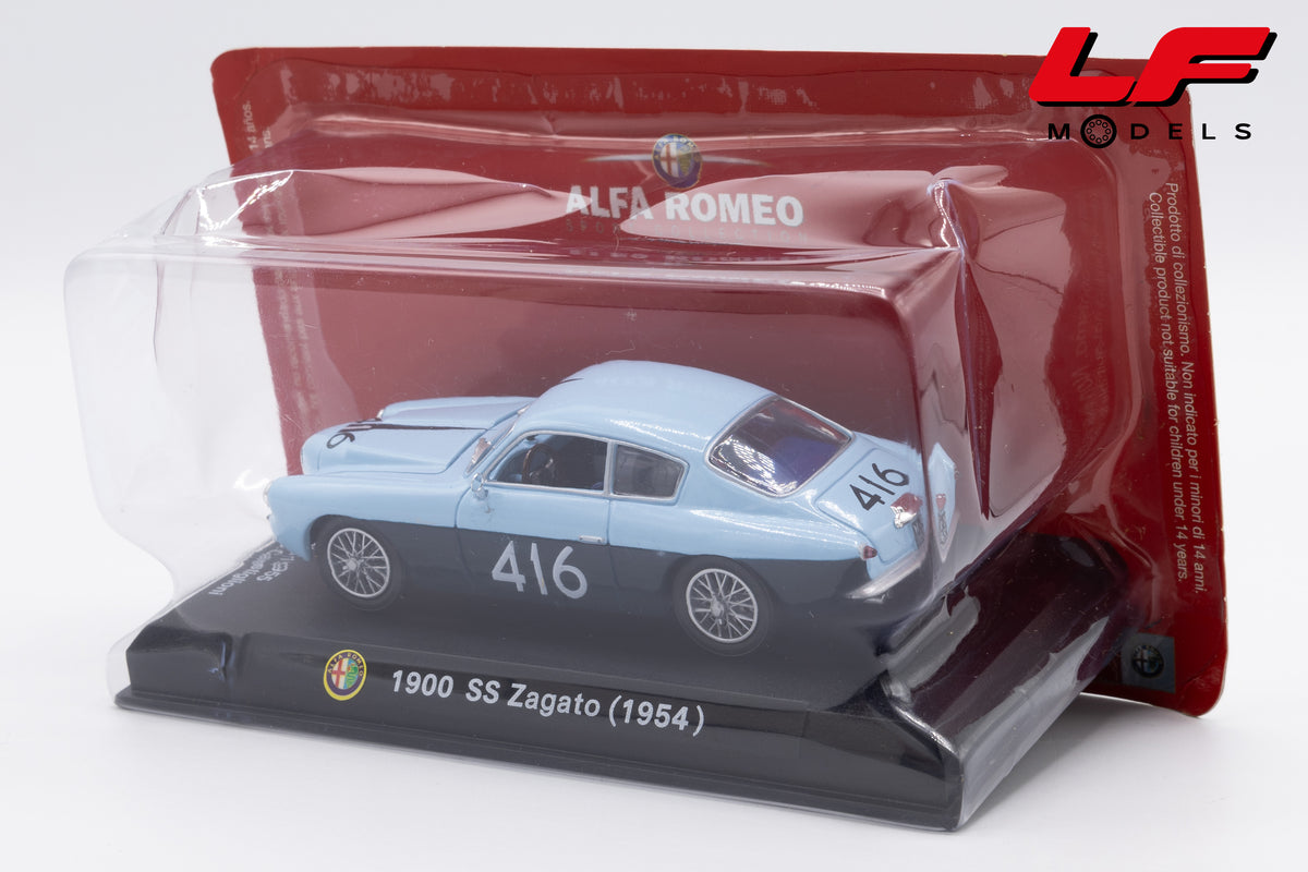 modellino alfa romeo 1900 ss zagato edicola 1:43 vista posteriore
