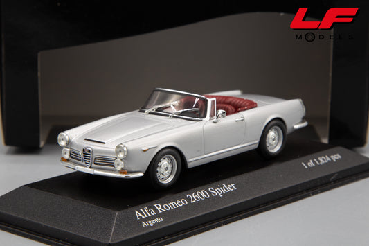 modellino alfa romeo 2600 spider minichamps 1:43 frontale