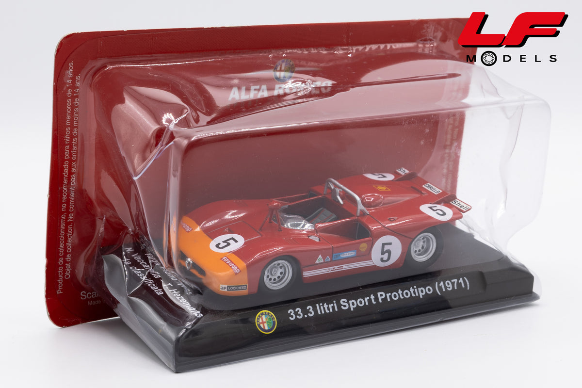 modellino alfa romeo 33.3 litri sport prototipo edicola 1:43 vista frontale