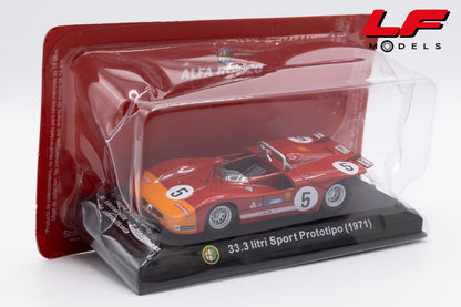 modellino alfa romeo 33.3 litri sport prototipo edicola 1:43 vista frontale