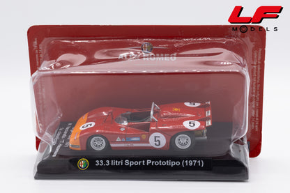 modellino alfa romeo 33.3 litri sport prototipo edicola 1:43 vista laterale