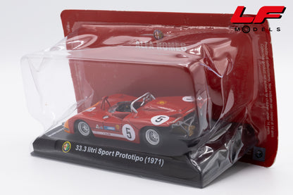modellino alfa romeo 33.3 litri sport prototipo edicola 1:43 vista posteriore