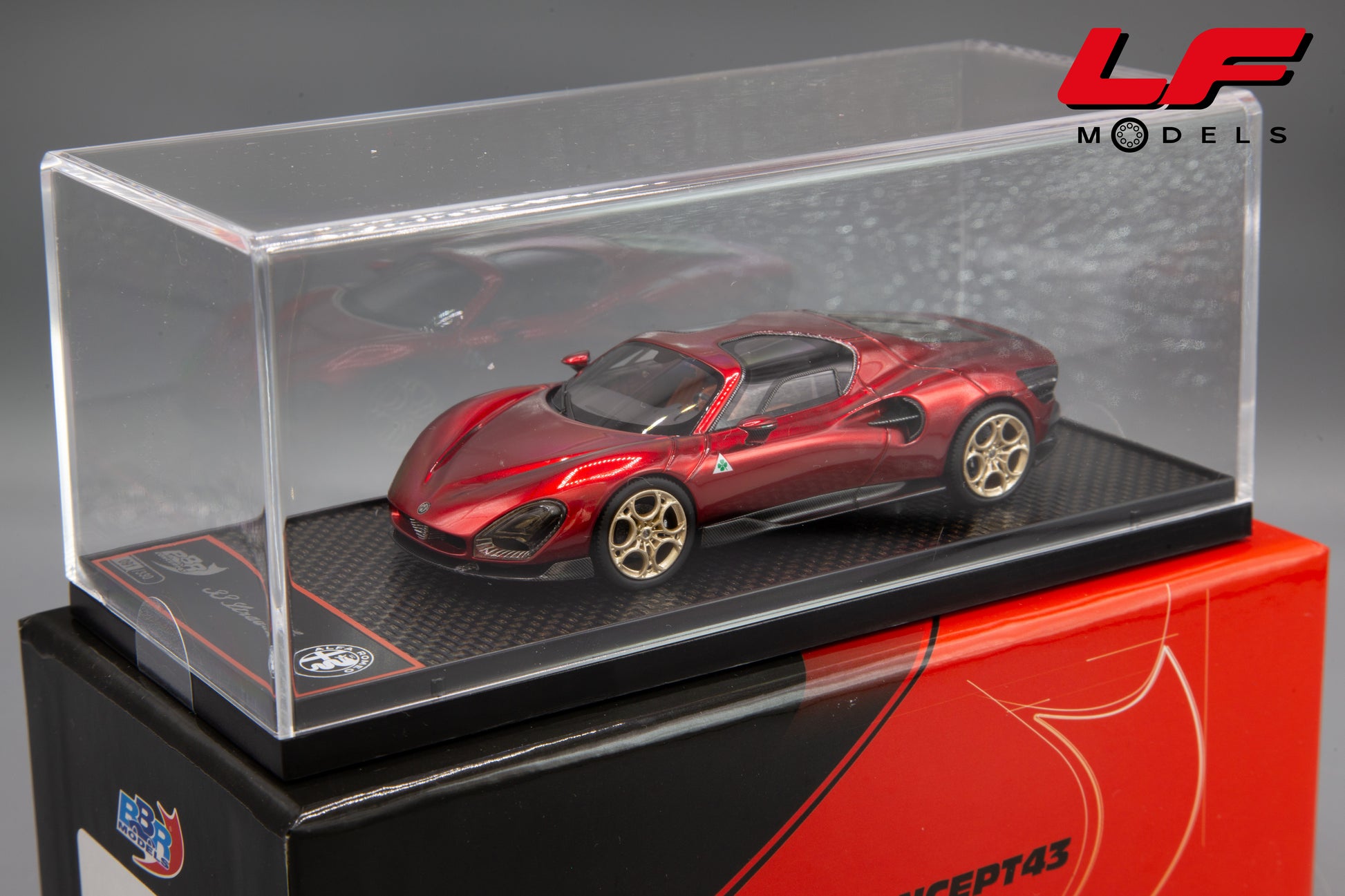 modellino alfa romeo 33 stradale bbr 1:43 teca