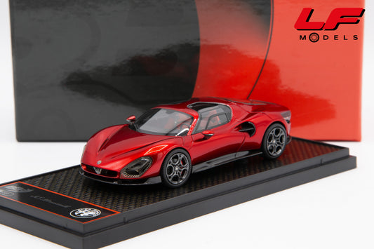 modellino alfa romeo 33 stradale rosso villa d'este bbr 1:43 BBRC317A vista frontale