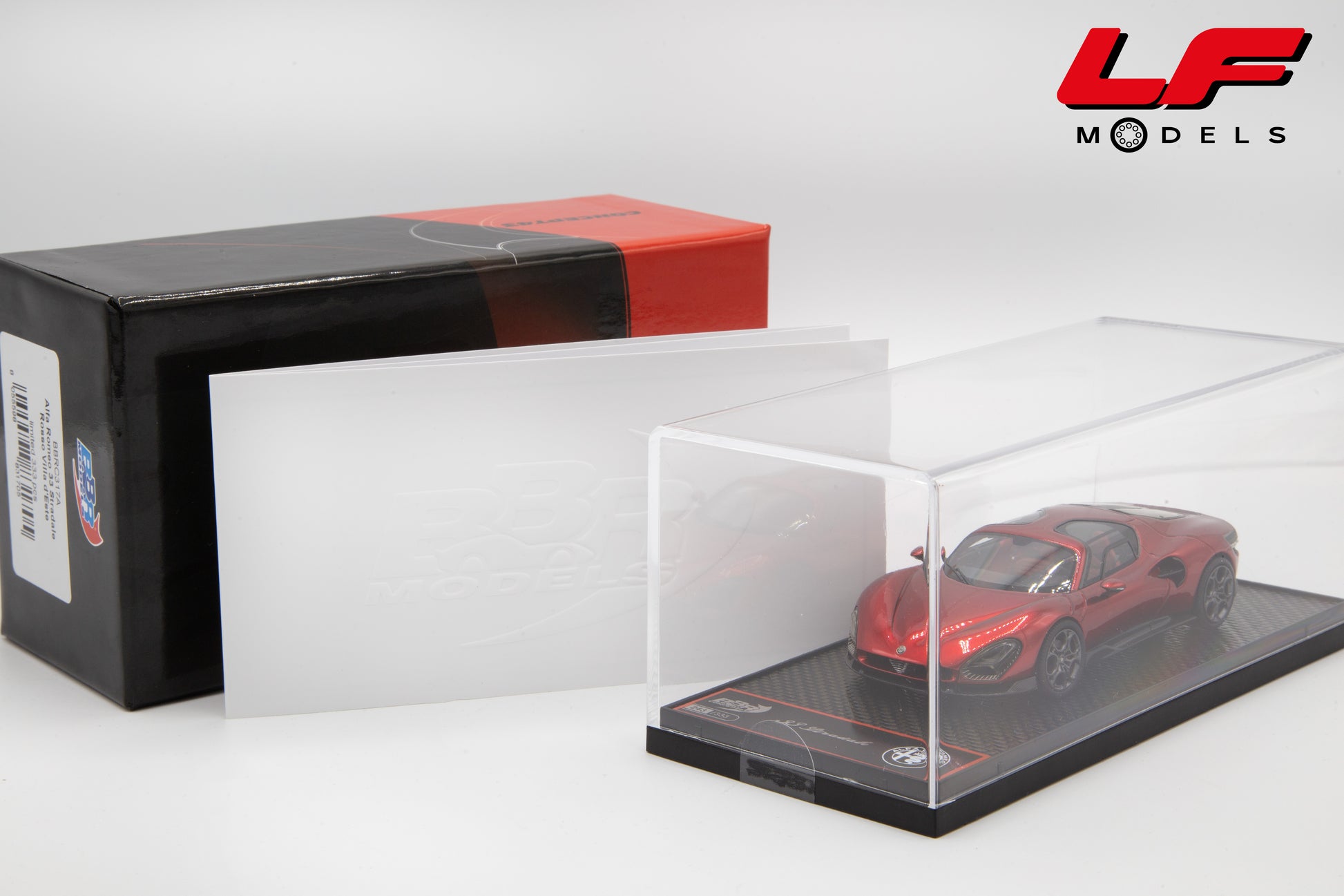 modellino alfa romeo 33 stradale rosso villa d'este bbr 1:43 BBRC317A vista imballo