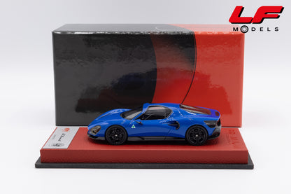modellino alfa romeo 33 stradale blu reale premium edition bbr 1:43 BBRC317FPRE vista laterale
