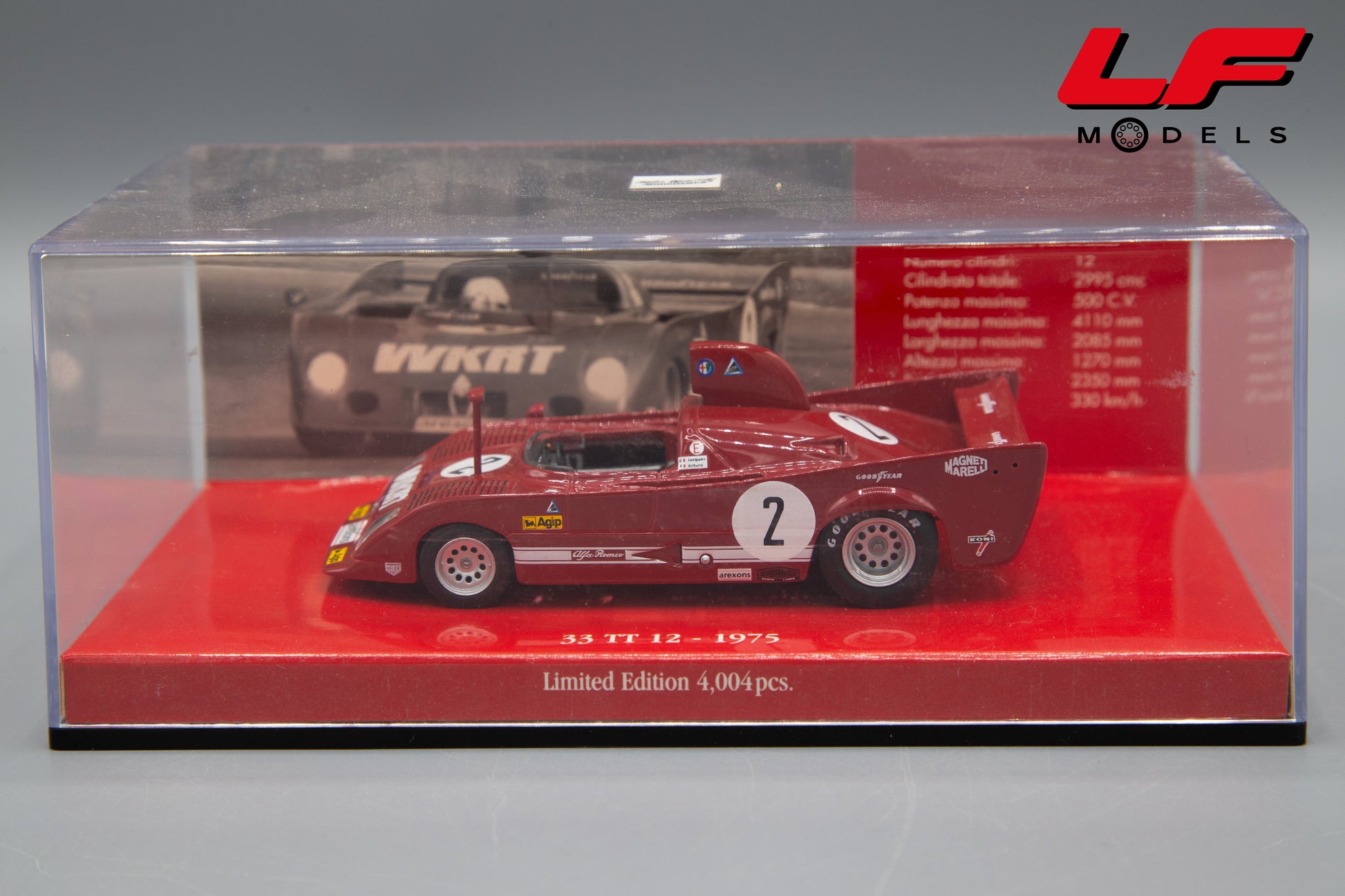 modellino alfa romeo 33 tt 12 minichamps 1:43 teca