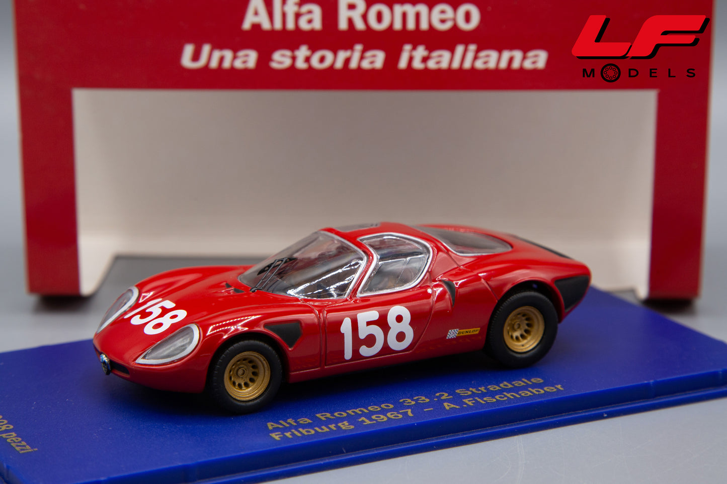 modellino alfa romeo 33.2 m4 1:43 frontale