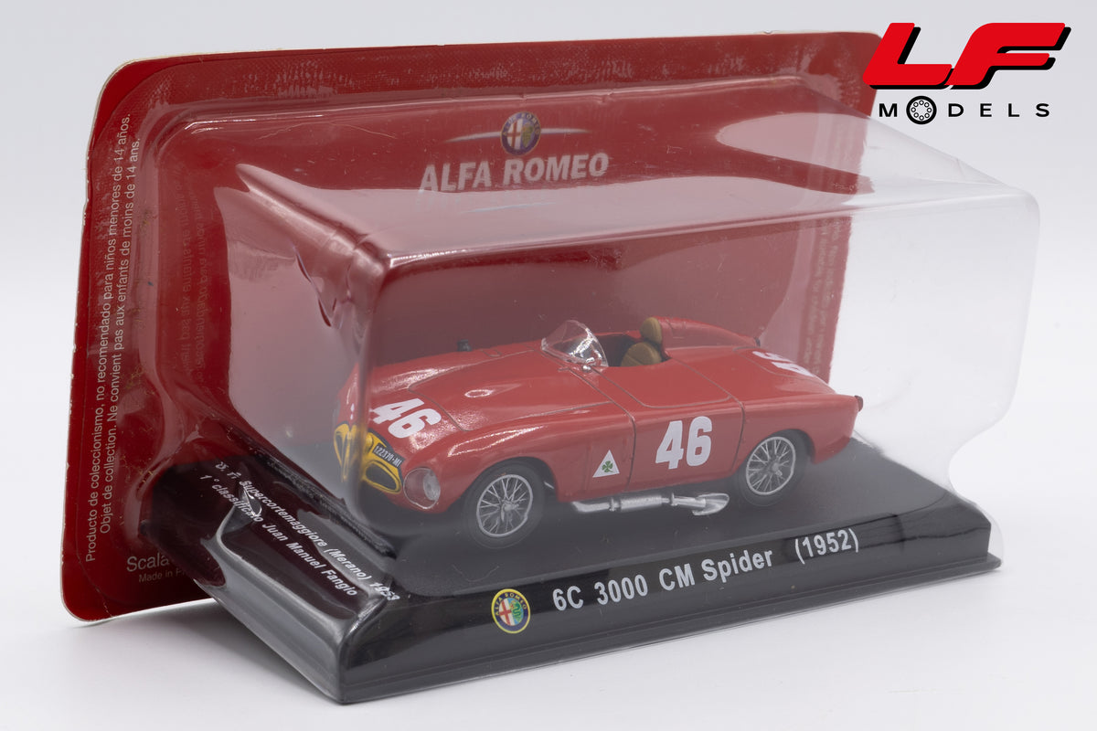modellino alfa romeo 6c 3000 cm spider edicola 1:43 vista frontale