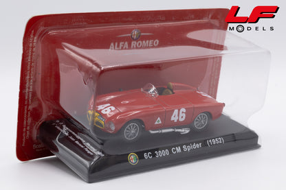 modellino alfa romeo 6c 3000 cm spider edicola 1:43 vista frontale