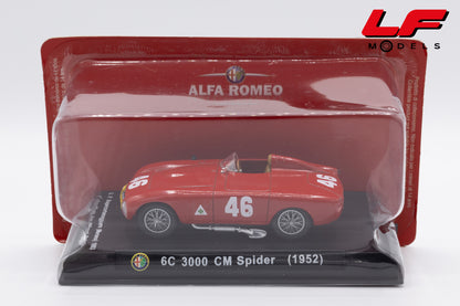 modellino alfa romeo 6c 3000 cm spider edicola 1:43 vista laterale