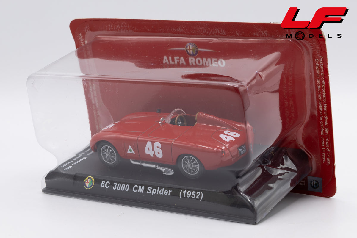 modellino alfa romeo 6c 3000 cm spider edicola 1:43 vista posteriore