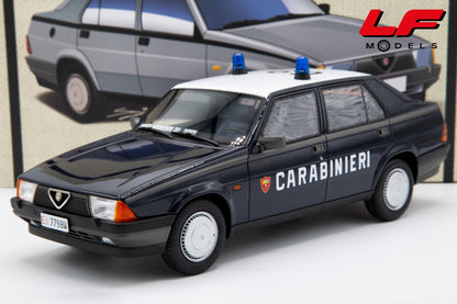 modellino alfa romeo 75 carabinieri laudoracing 1:18 LM187A-PO vista frontale