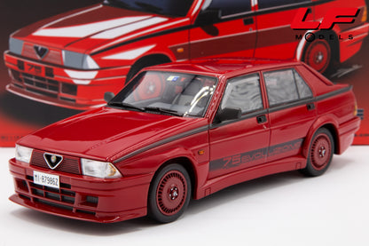 modellino alfa romeo 75 evoluzione laudoracing 1:18 LM163 vista frontale