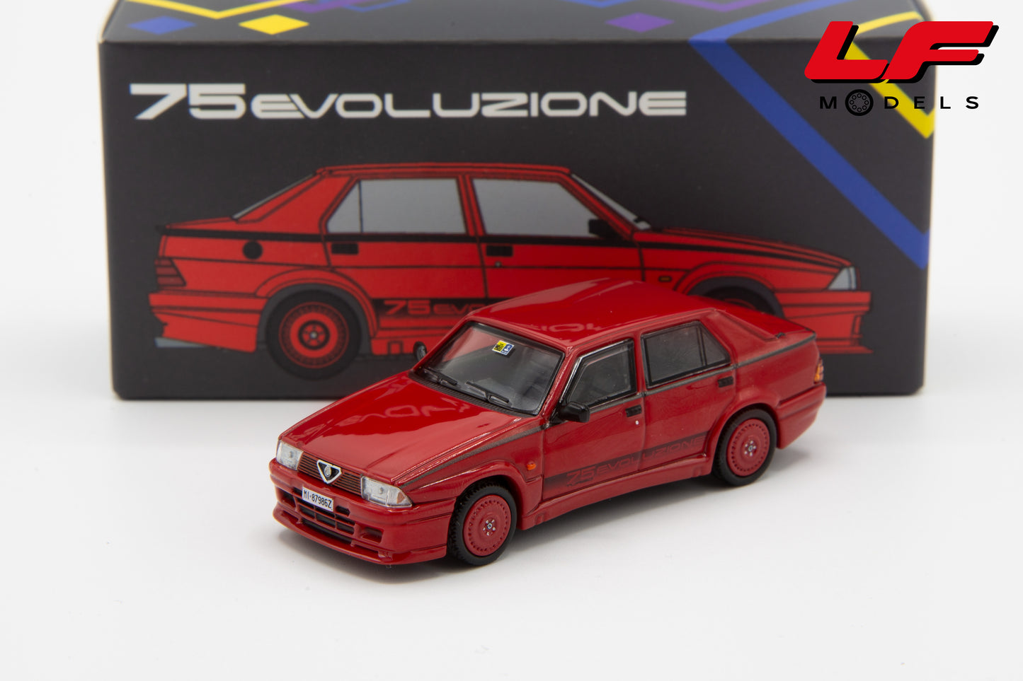 modellino alfa romeo 75 evoluzione laudoracing 1:64