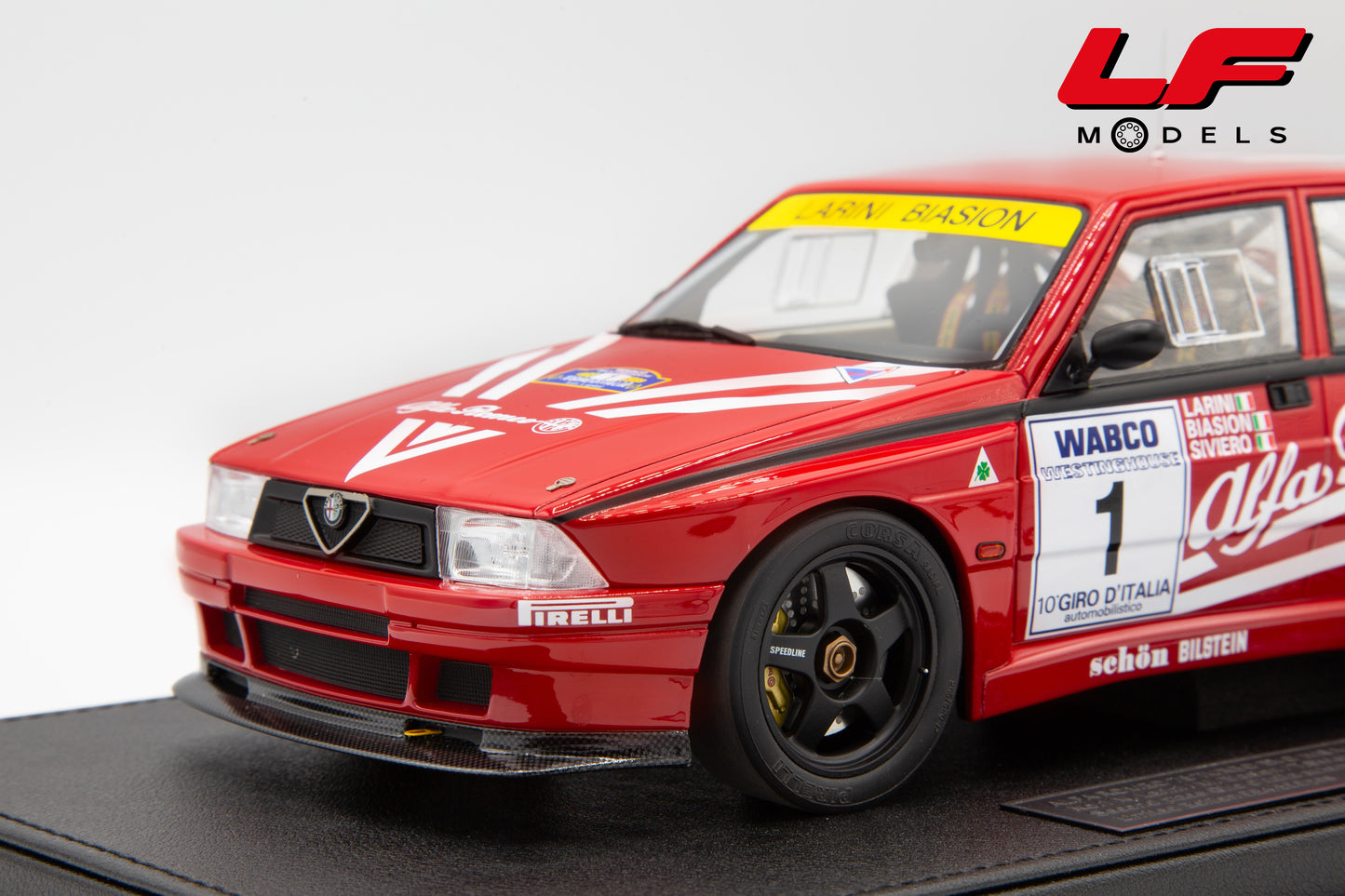 modellino alfa romeo 75 imsa top marques 1:18 frontale