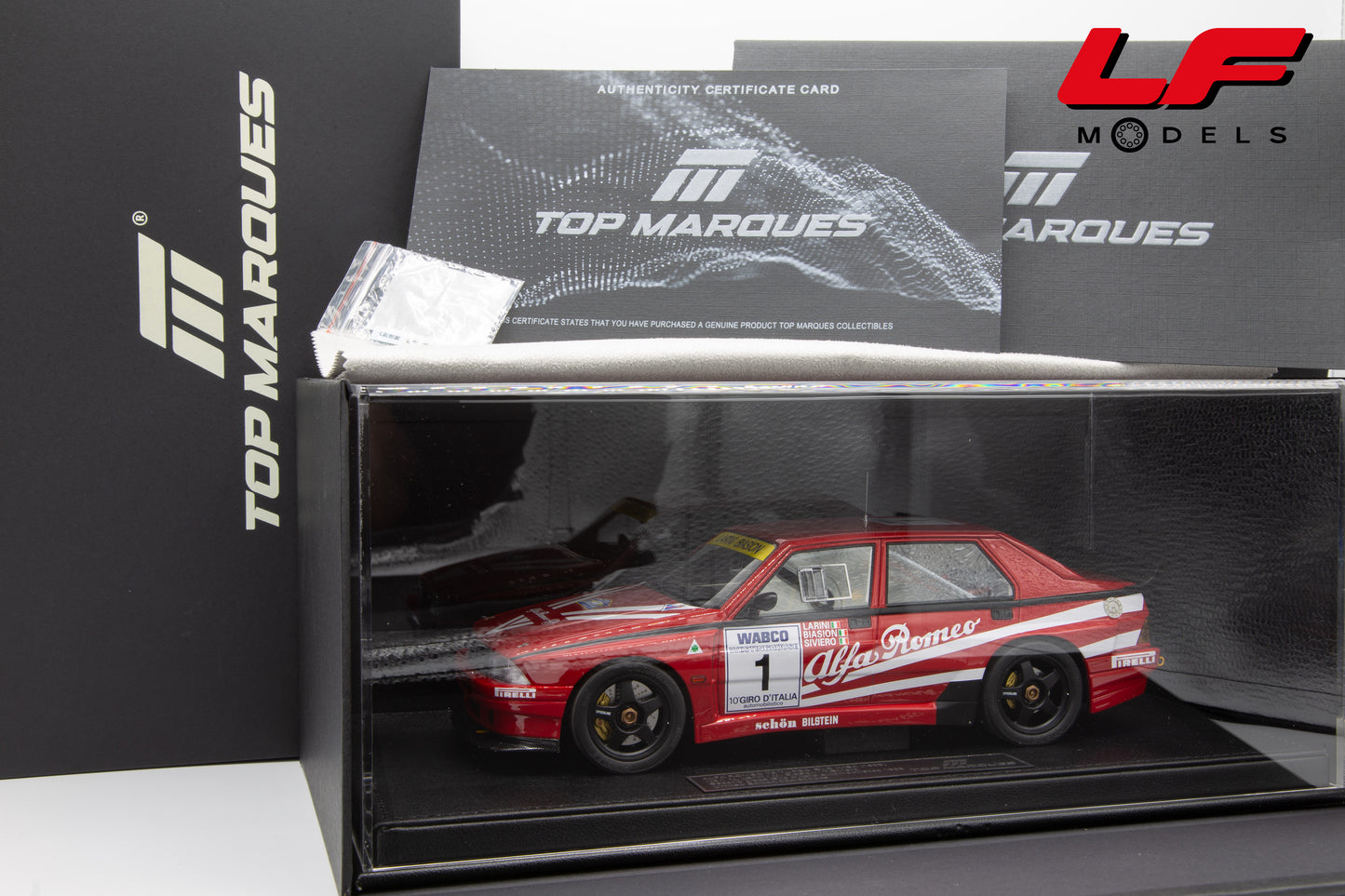 modellino alfa romeo 75 imsa top marques 1:18 imballo