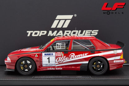modellino alfa romeo 75 imsa top marques 1:18 laterale