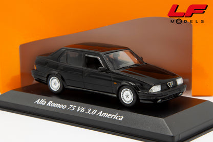 modellino alfa romeo 75 maxichamps 1:43 frontale