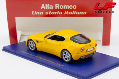modellino alfa romeo 8c competizione giallo m4 1:43 vista posteriore