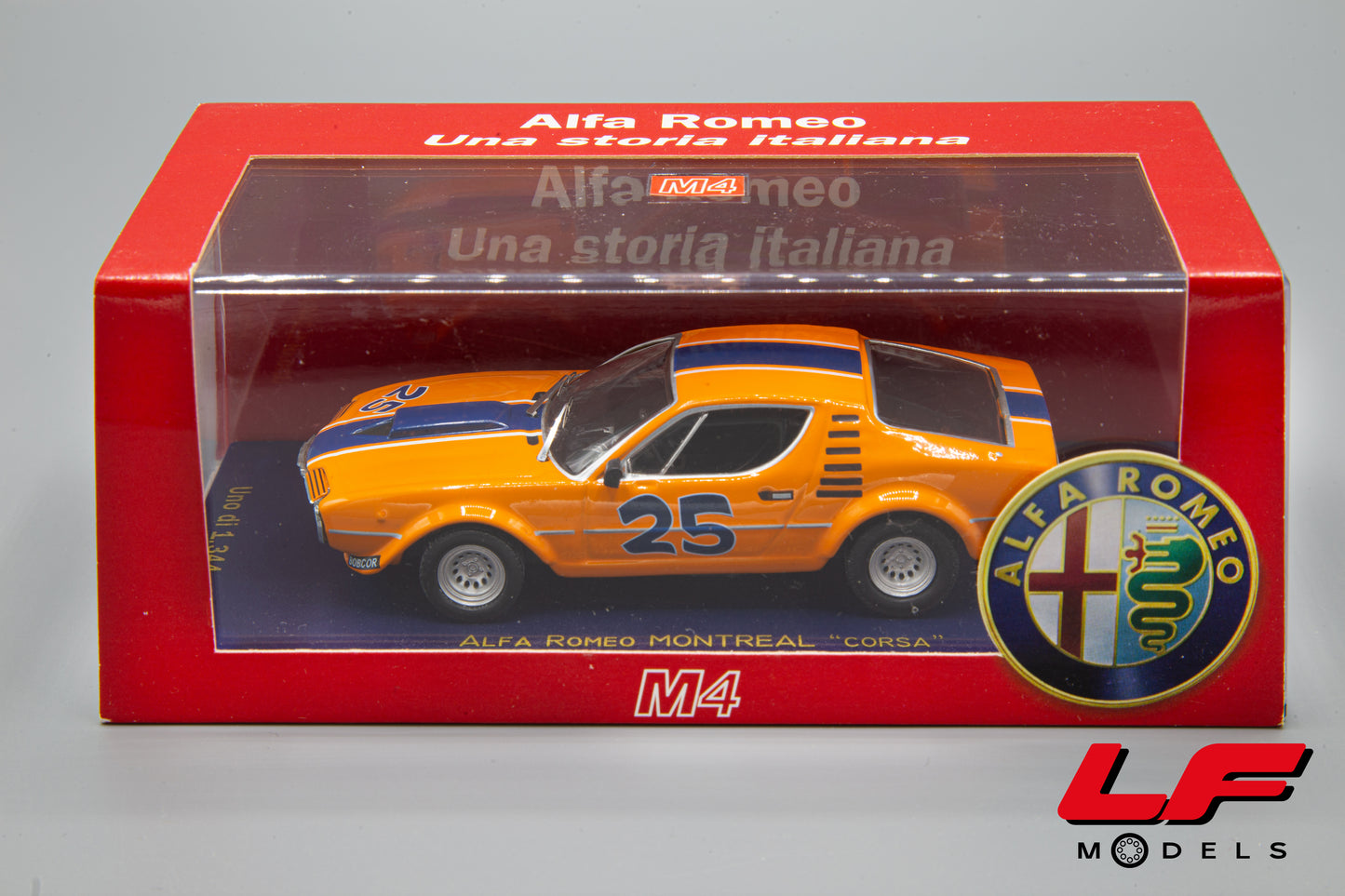 modellino alfa romeo montreal m4 1:43 scatola