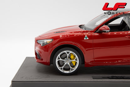 modellino alfa romeo stelvio quadrifoglio rosso alfa bbr 1:18 BBRC1830CH vista cerchio