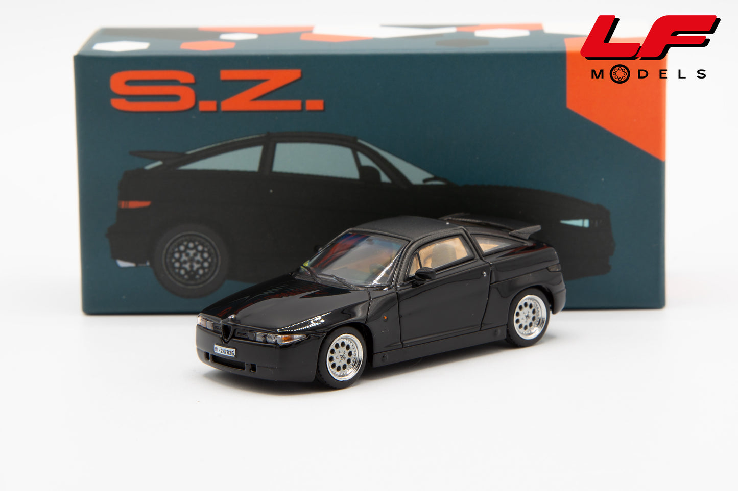 modellino alfa romeo sz laudoracing 1:64 frontale