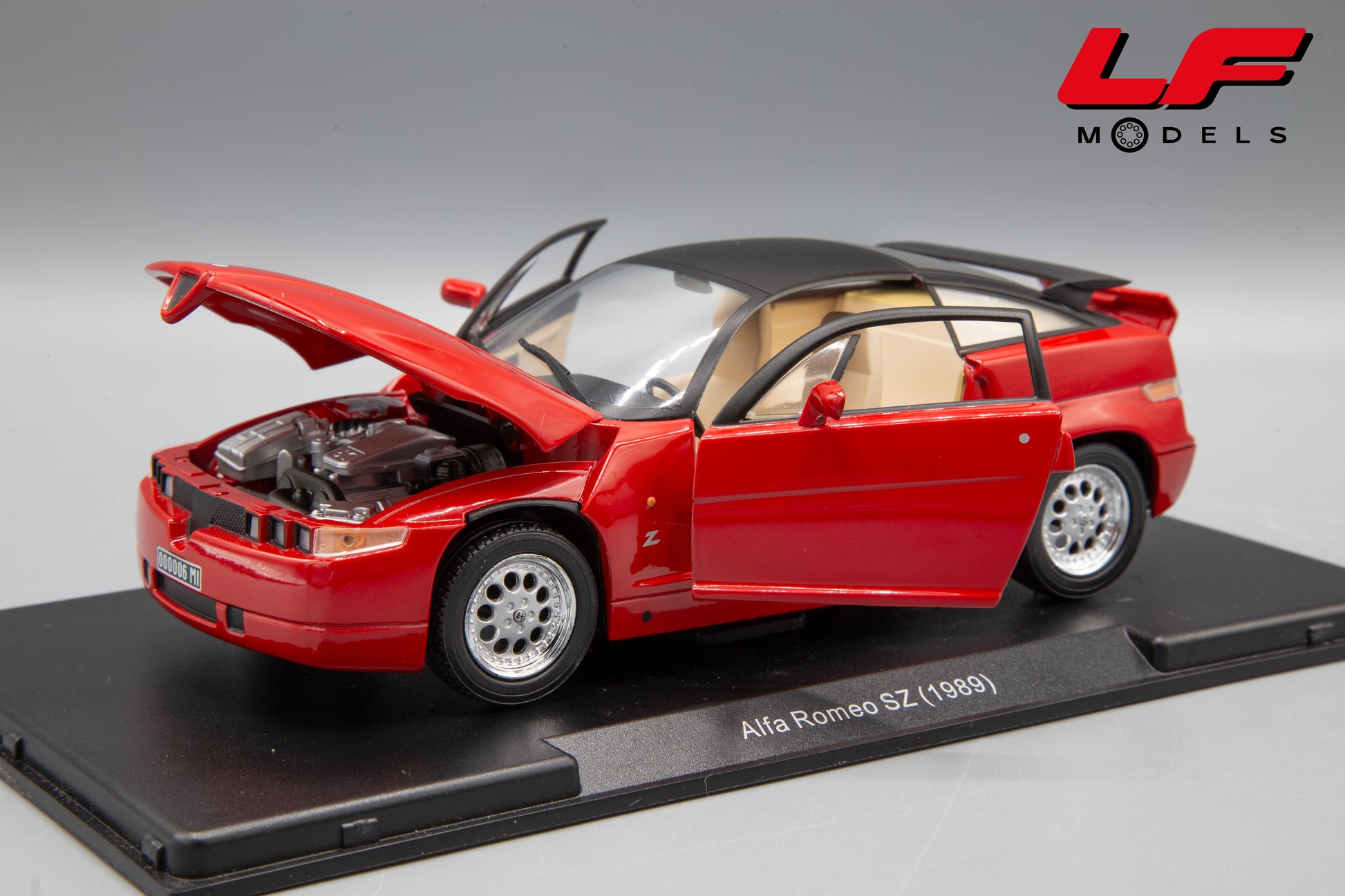 modellino alfa romeo sz edicola 1:24 frontale