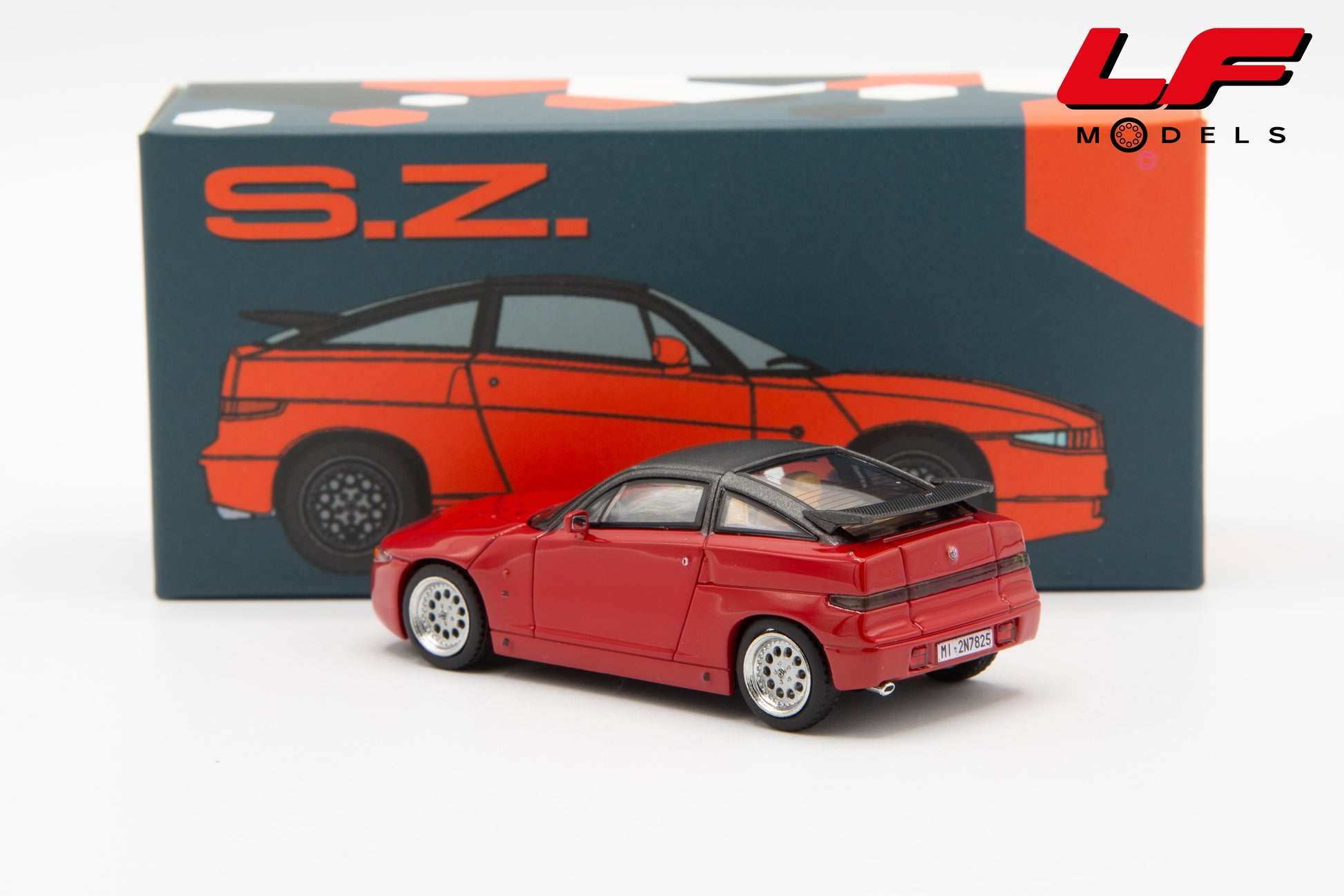 modellino alfa romeo sz laudoracing 1:64 posteriore