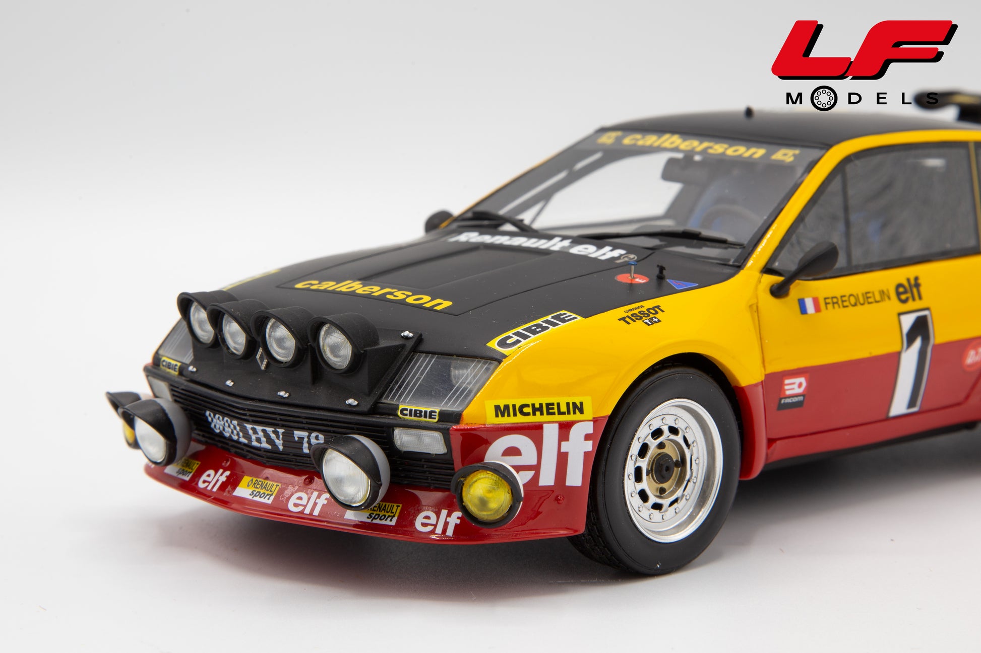 modellino alpine a310 rally ottomobile 1:18 frontale