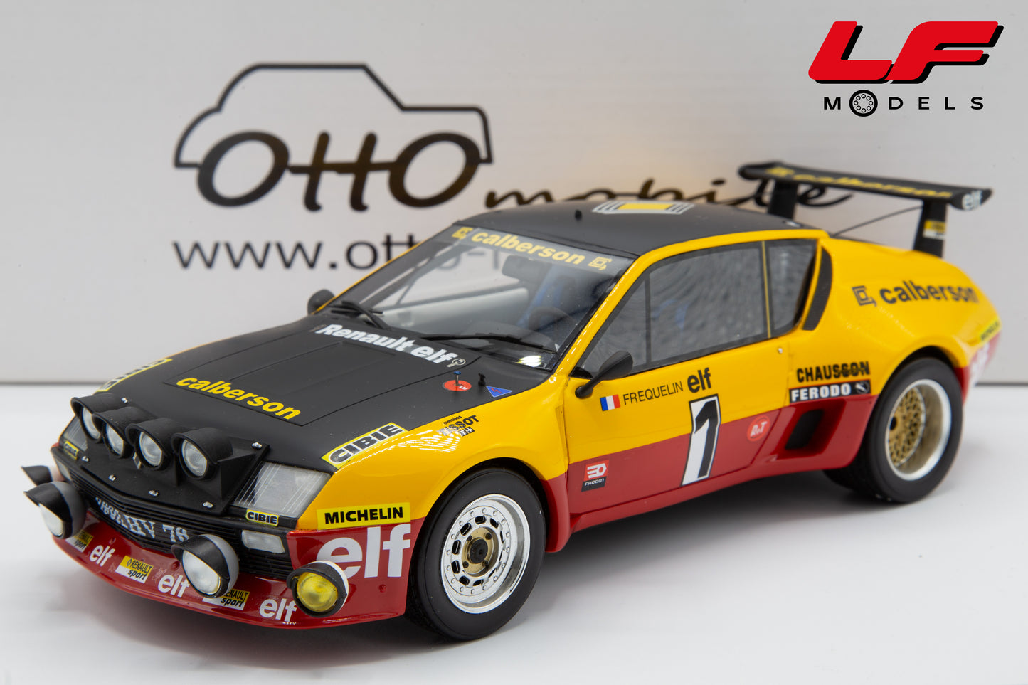 modellino alpine a310 rally ottomobile 1:18 frontale