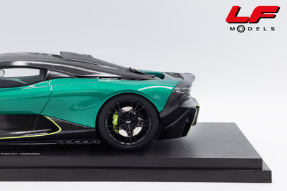 modellino aston martin valhalla podium green top speed 1:18 TS0710 vista laterale