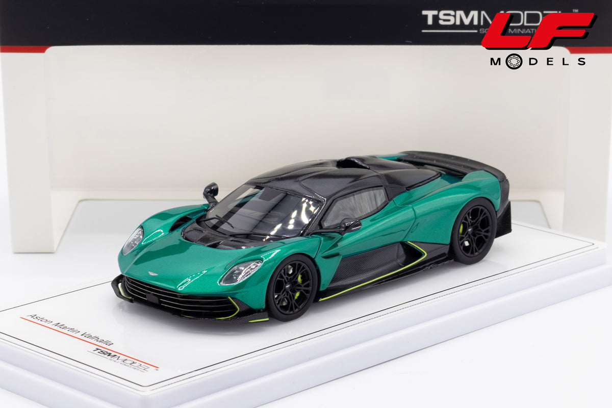 modellino aston martin valhalla podium green tsm 1:43 TSM430922 vista frontale