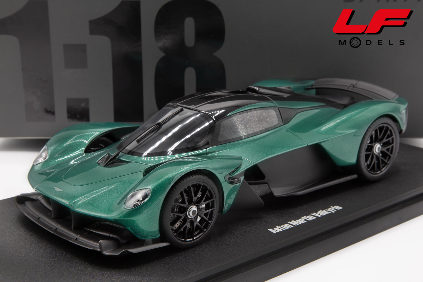 modellino aston martin valkyrie gt spirit 1:18 frontale