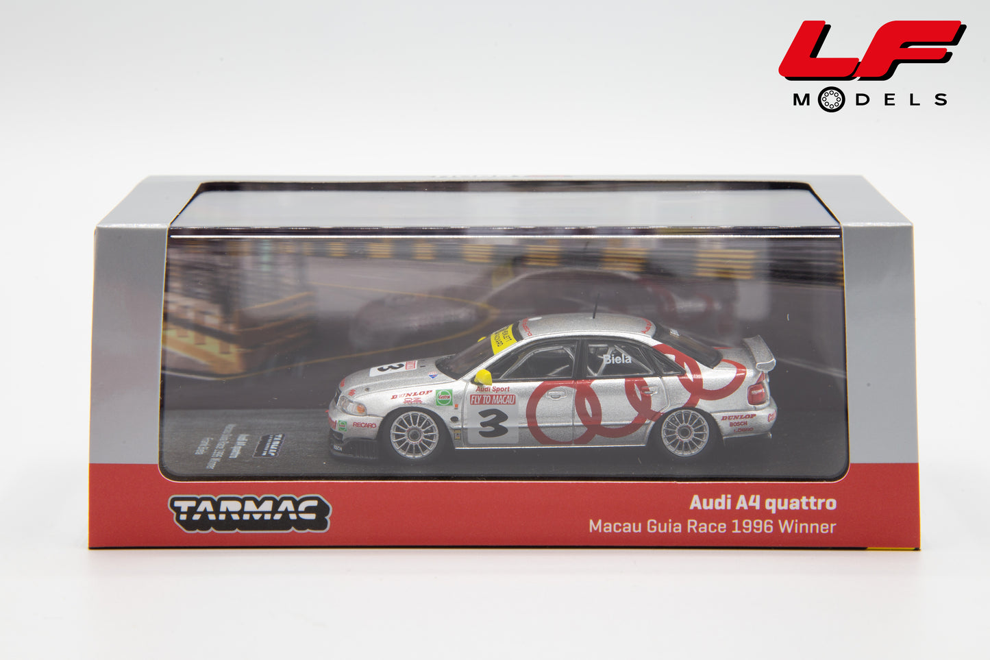modellino audi a4 macau race tarmac 1:64 scatola