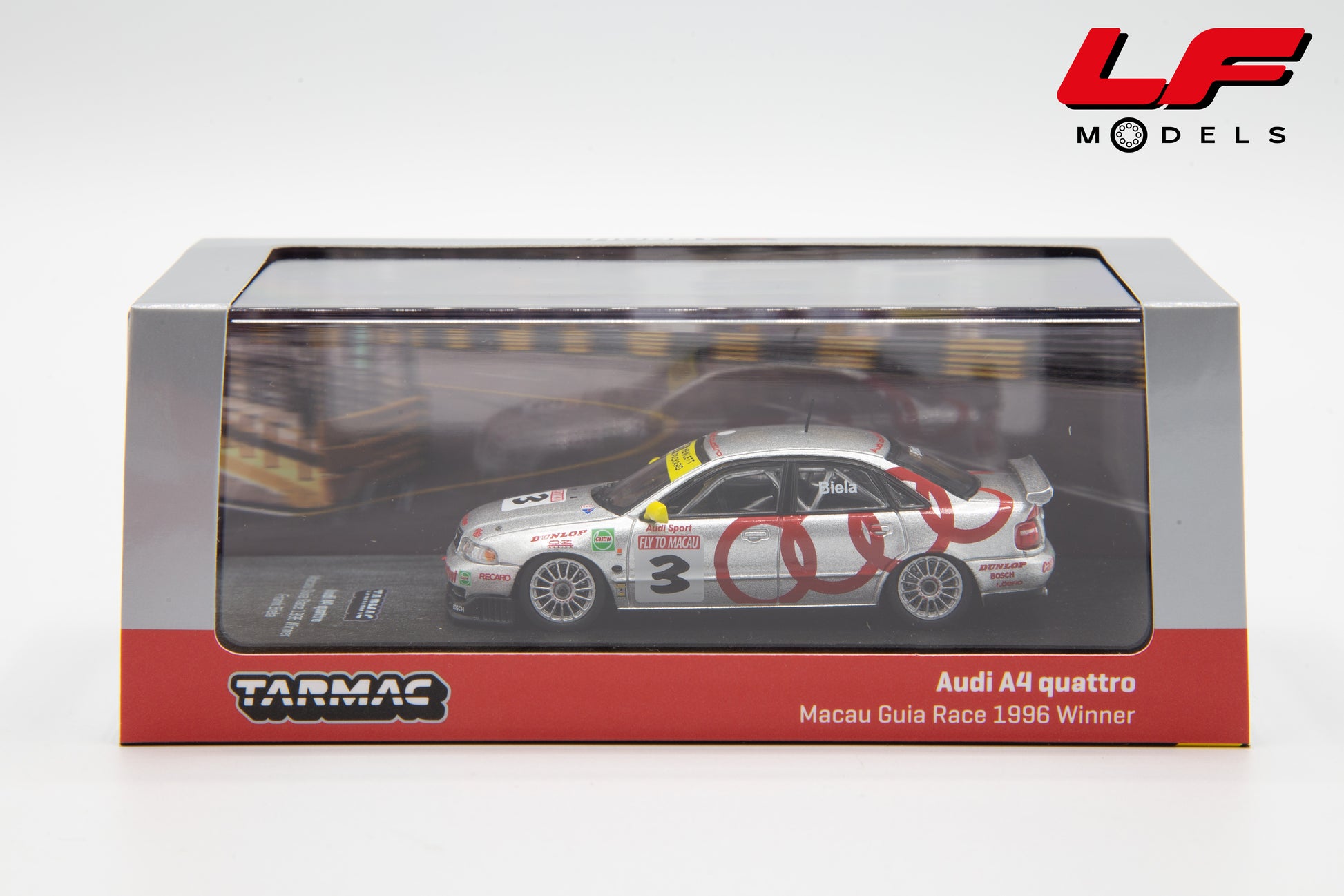 modellino audi a4 macau race tarmac 1:64 scatola