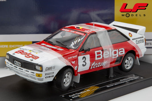modellino audi quattro a1 team belga rally sunstar 1:18 frontale