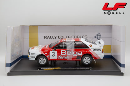 modellino audi quattro a1 team belga rally sunstar 1:18 scatola