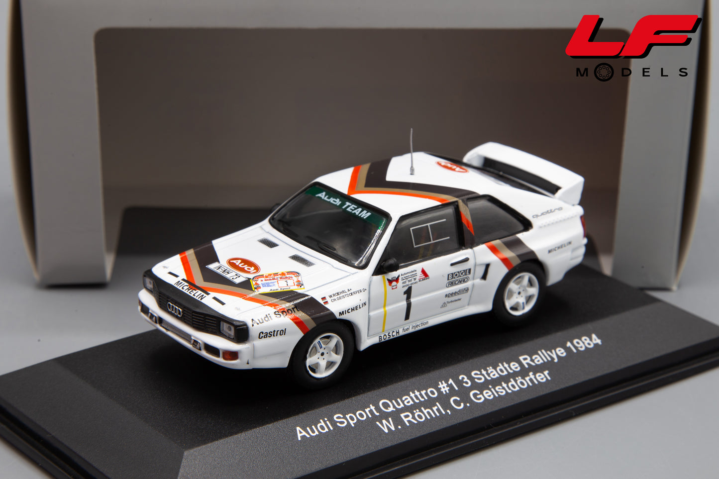 modellino audi quattro sport rallye cmr 1:43