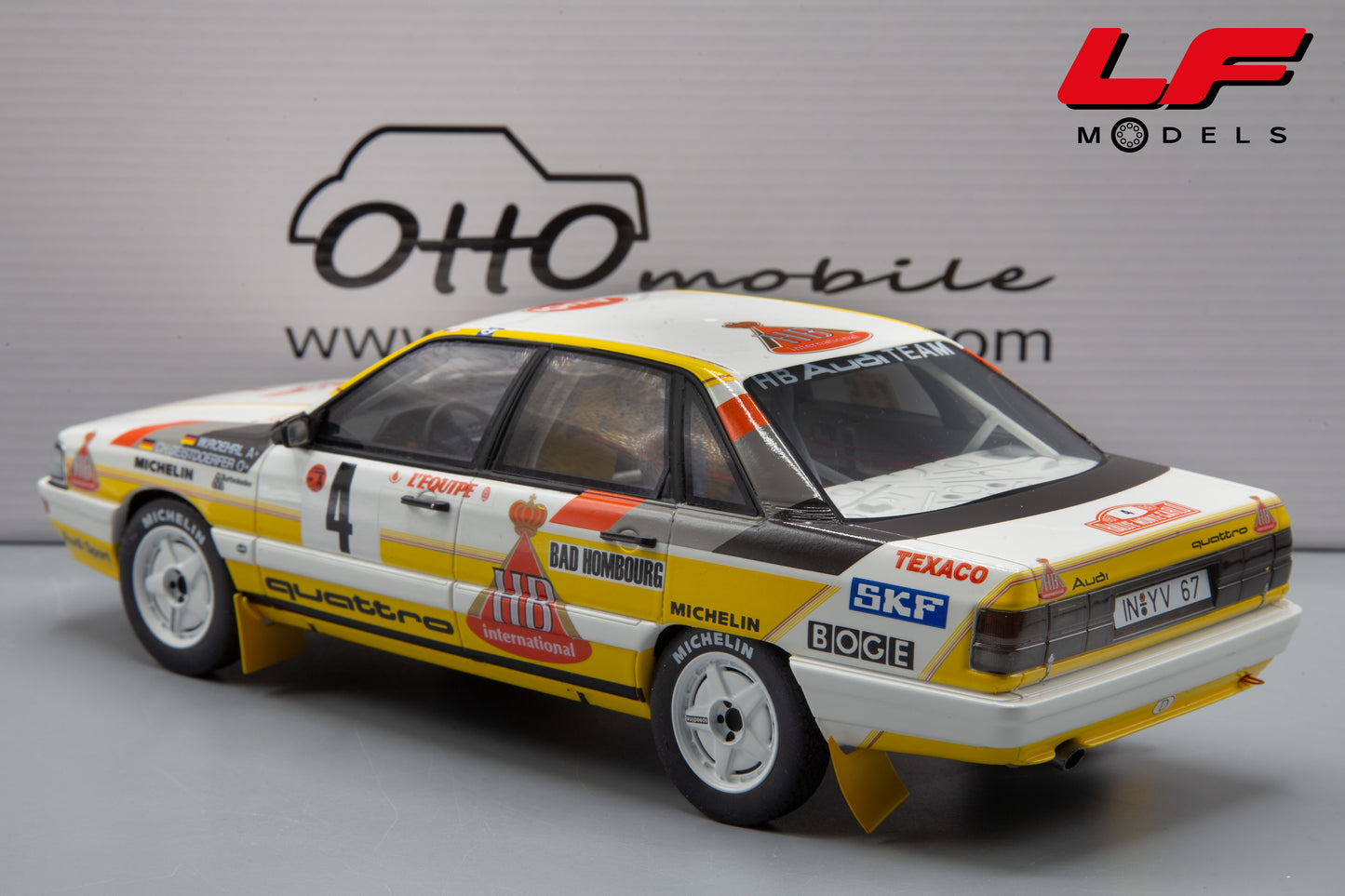 modellino audi quattro ottomobile 1:18 posteriore