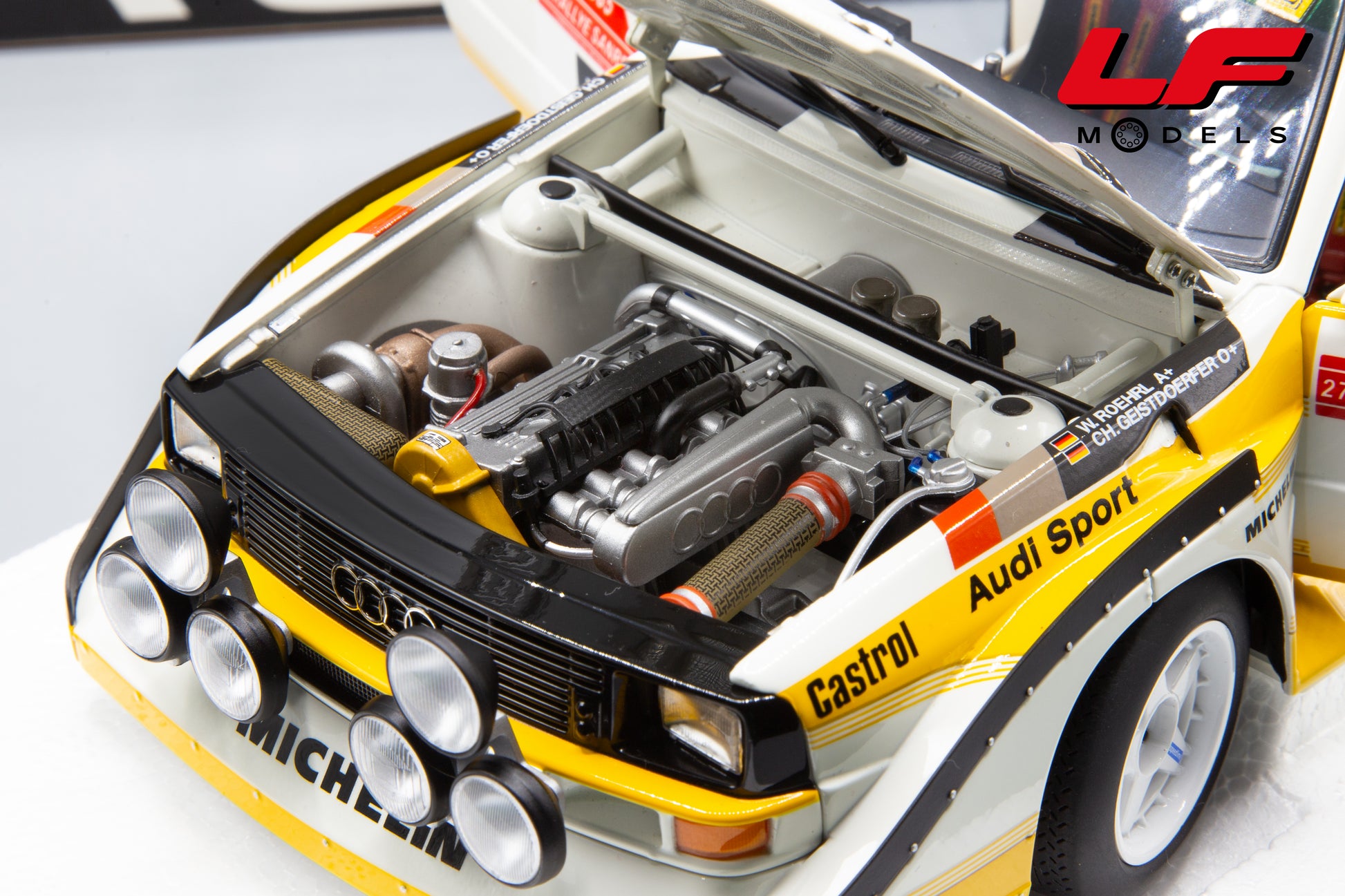 modellino audi quattro e2 s1 rally autoart 1:18 motore