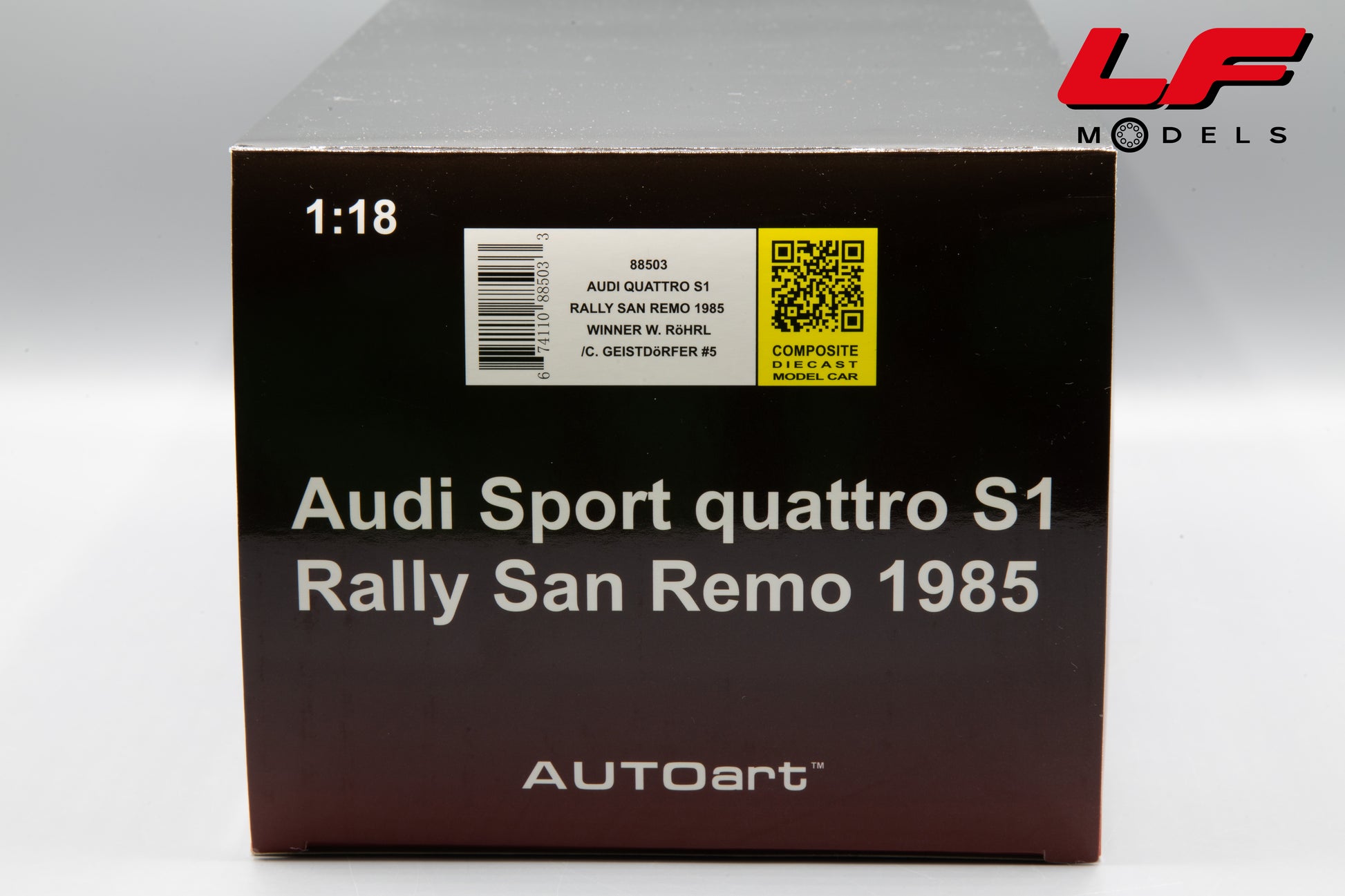 modellino audi quattro e2 s1 rally autoart 1:18 scatola