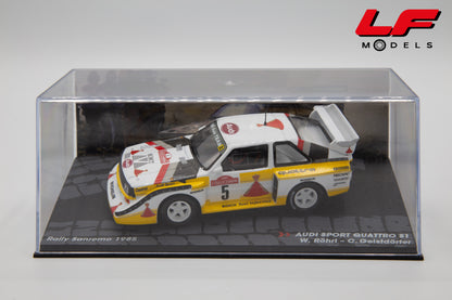 modellino audi quattro s1 rally sanremo edicola 1:43 vista teca